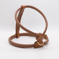 D&H Rolled Leather Dog Harness Tan