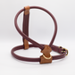 D&H Rolled Leather Dog Harness Merlot
