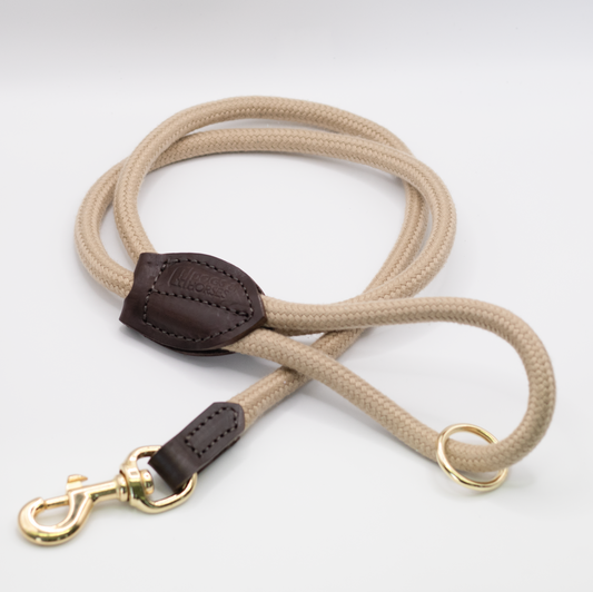 D&H Traditional Cotton Rope Lead Brown