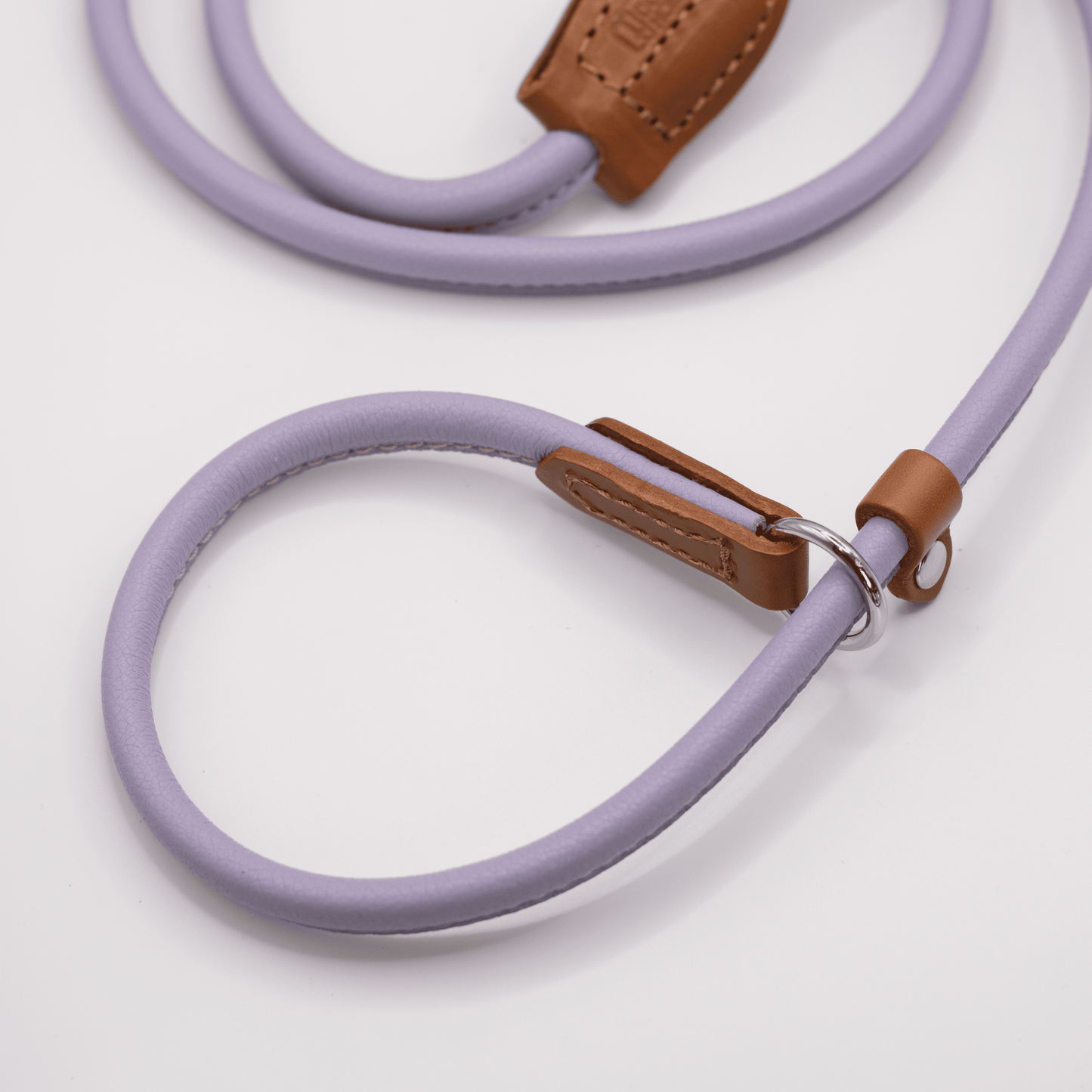 D&H Rolled Soft Leather Slip Lead Lilac