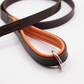 Padded Leather Dog Lead Brown and Orange