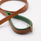 Padded Leather Dog Lead Tan and Clover