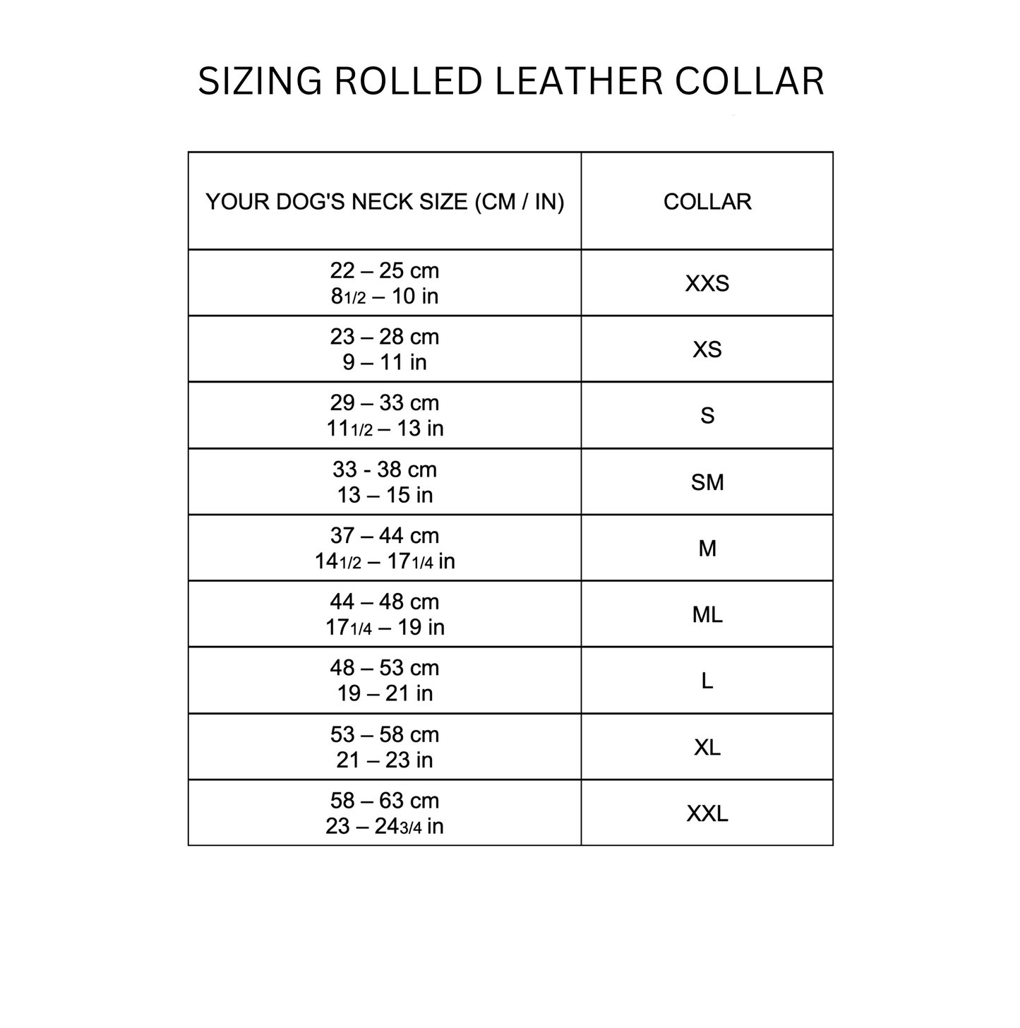 Rolled Soft Leather Dog Collar Black