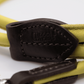 Rolled Soft Leather Dog Lead Bright Yellow