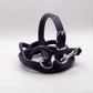 Rolled Soft Leather Dog Collar and Lead Set Purple