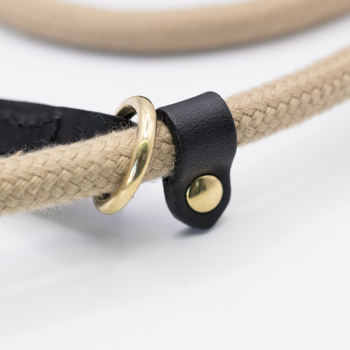 D&H Traditional Cotton Rope Slip Lead Black