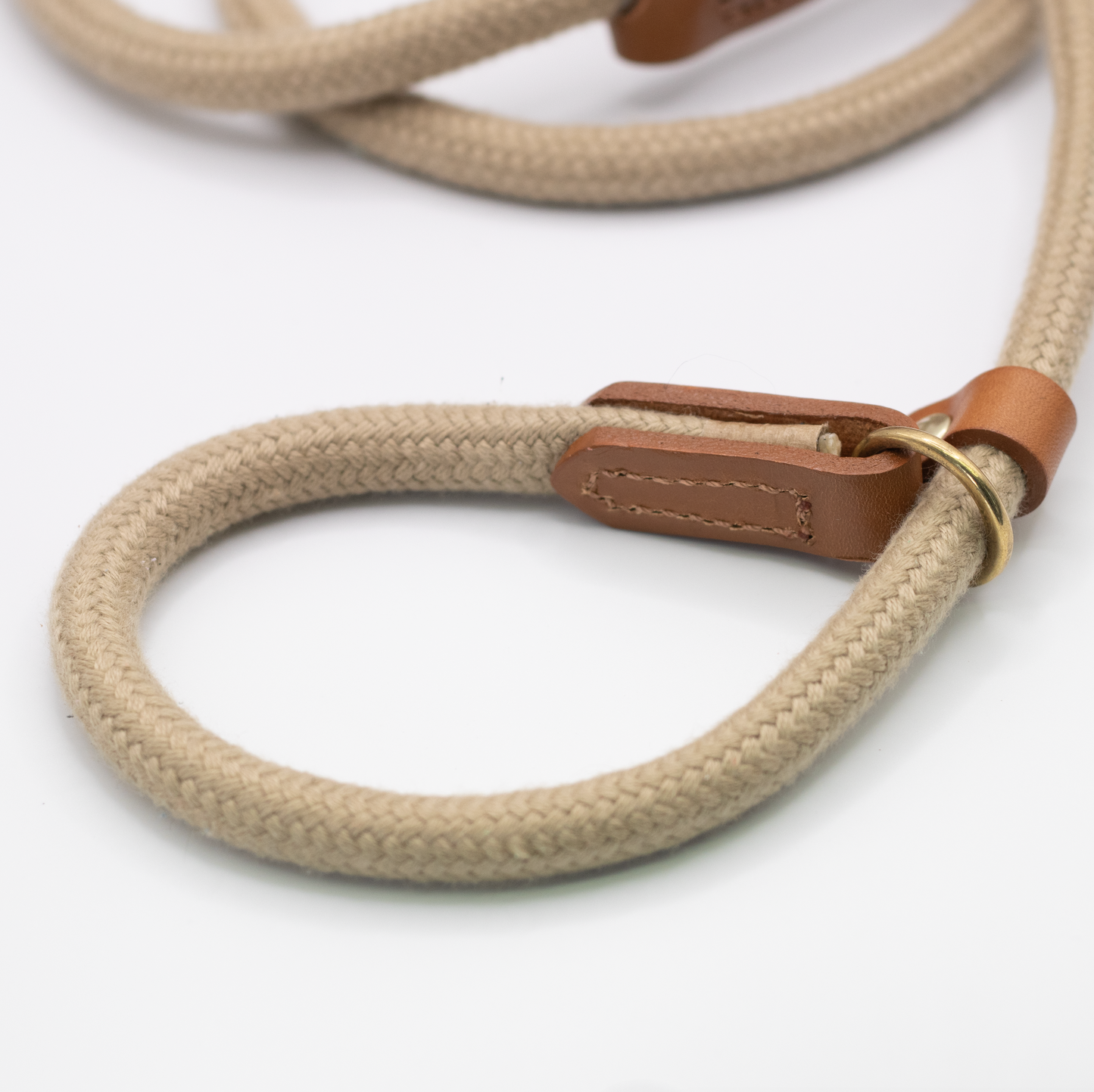 D&H Traditional Cotton Rope Slip Lead Tan