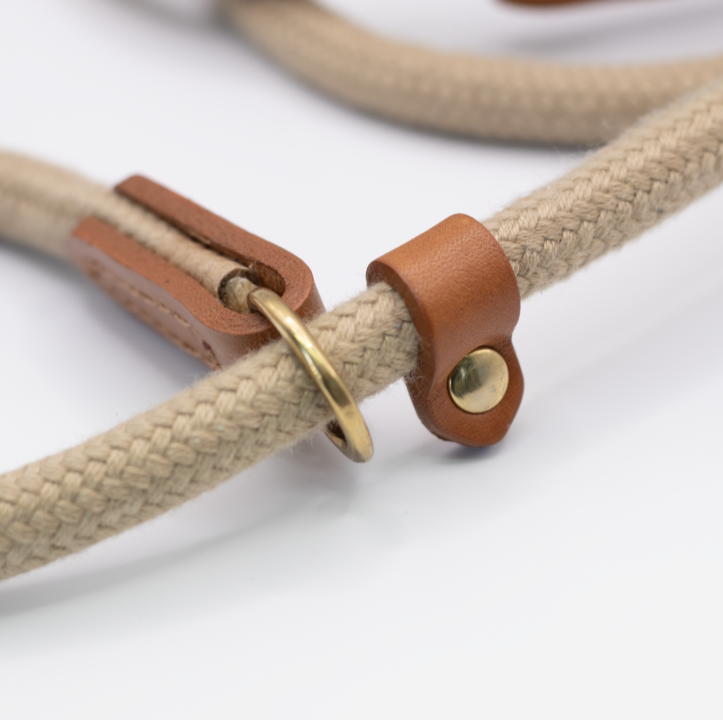 D&H Traditional Cotton Rope Slip Lead Tan