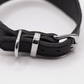 Flat and Wider Soft Leather Dog Collar Black