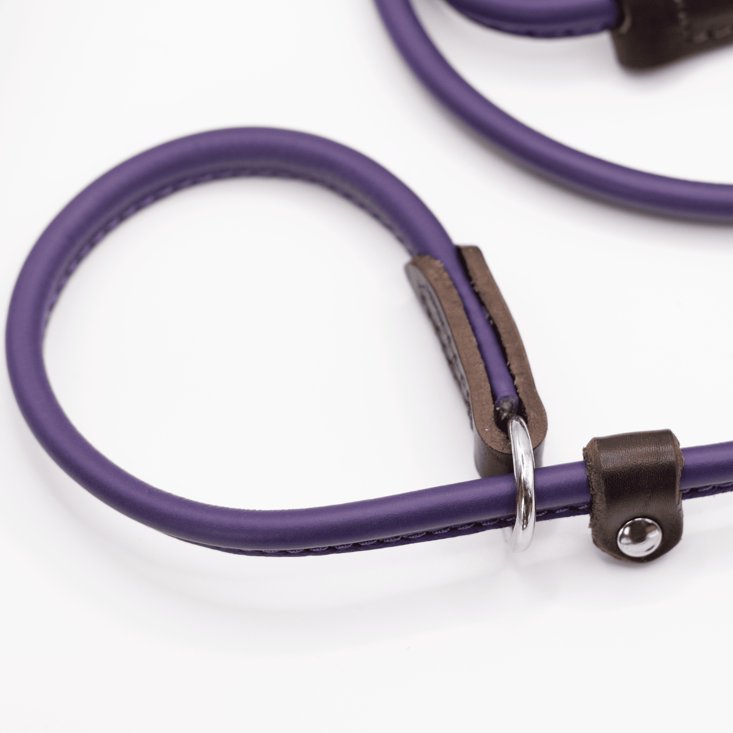 D&H Rolled Soft Leather Slip Lead Purple