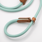 D&H Rolled Soft Leather Slip Lead Aqua