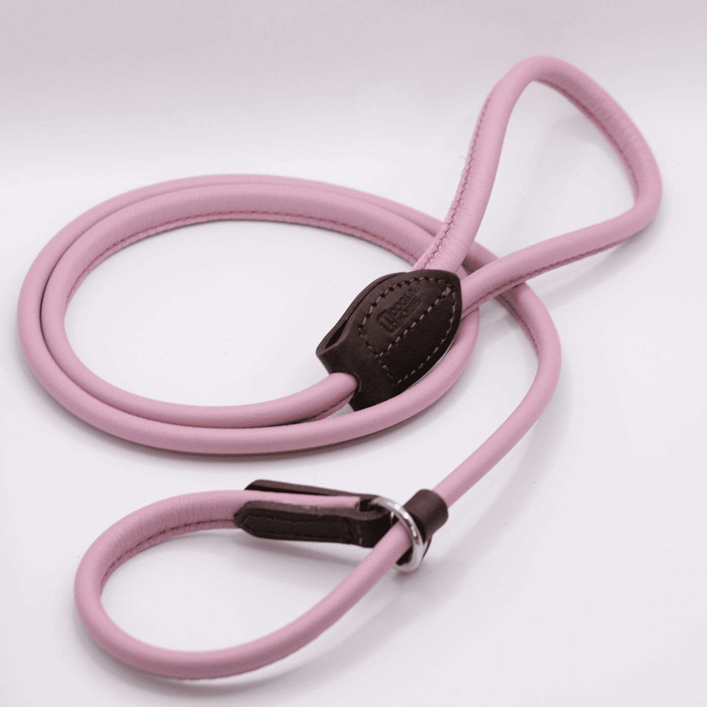 D&H Rolled Soft Leather Slip Lead Pink