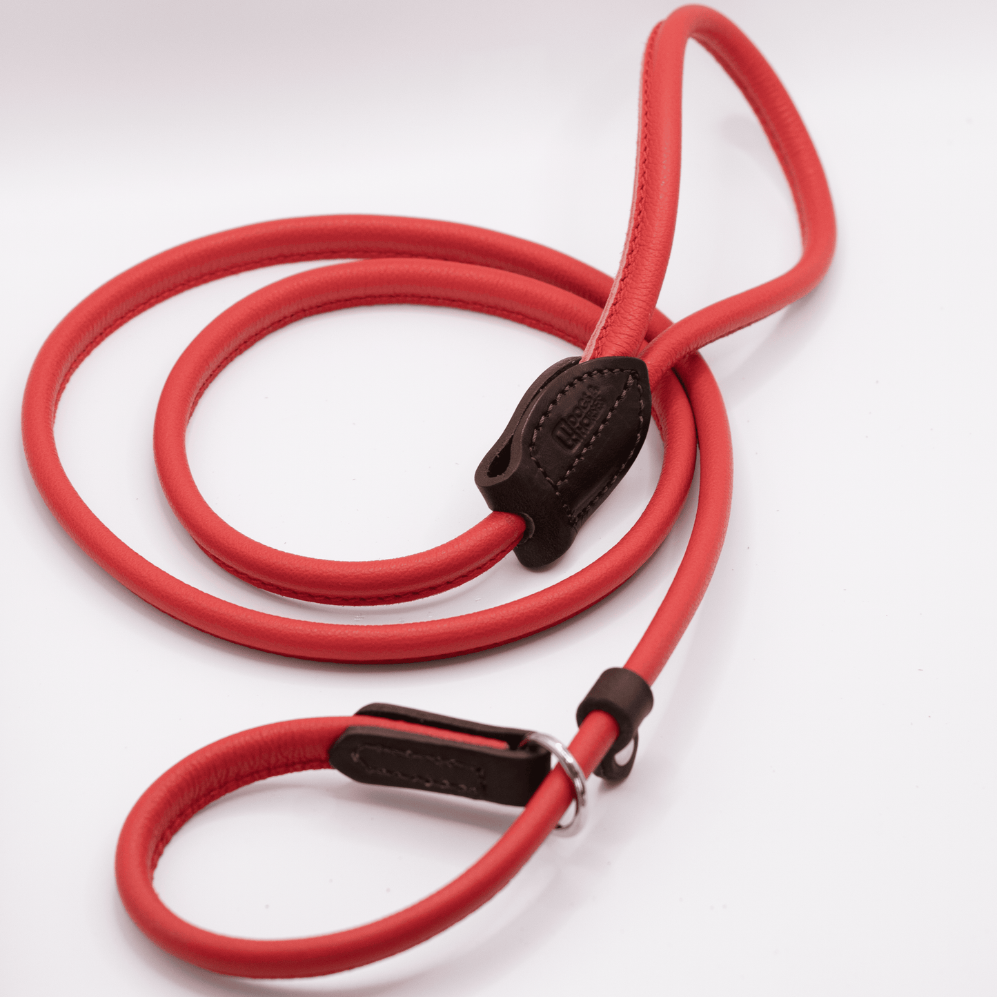 D&H Rolled Soft Leather Slip Lead Red