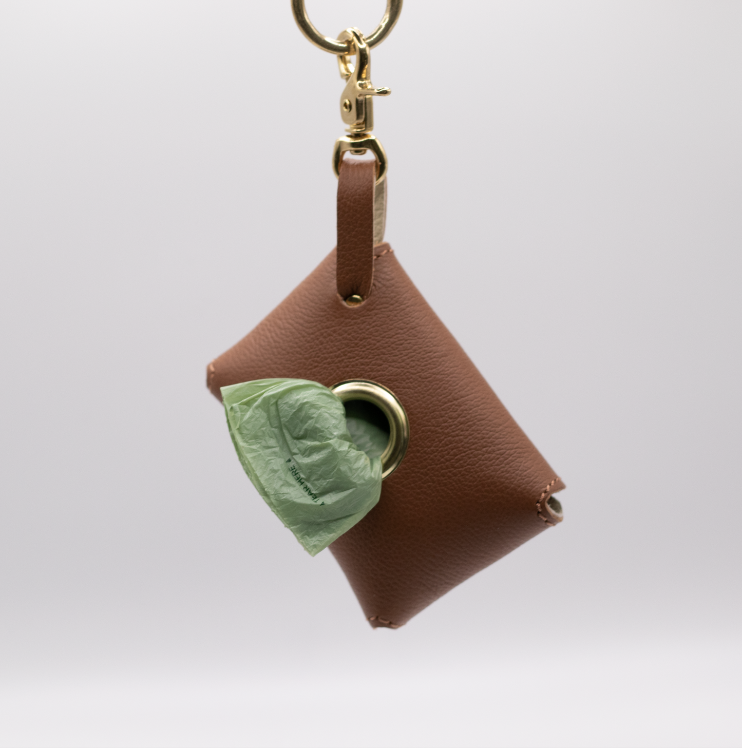 D&H PooSh - Soft Leather Poo Bag Dispenser Tan