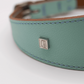 Soft Leather Hound Collar Aqua