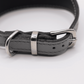 Soft Leather Hound Collar Grey