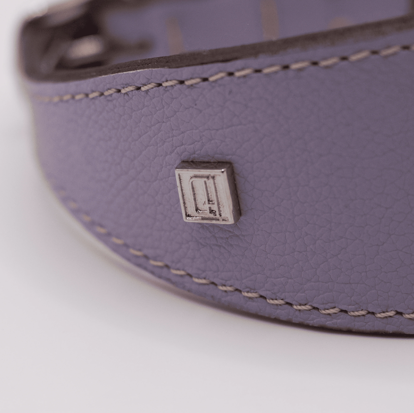 Soft Leather Hound Collar Lilac