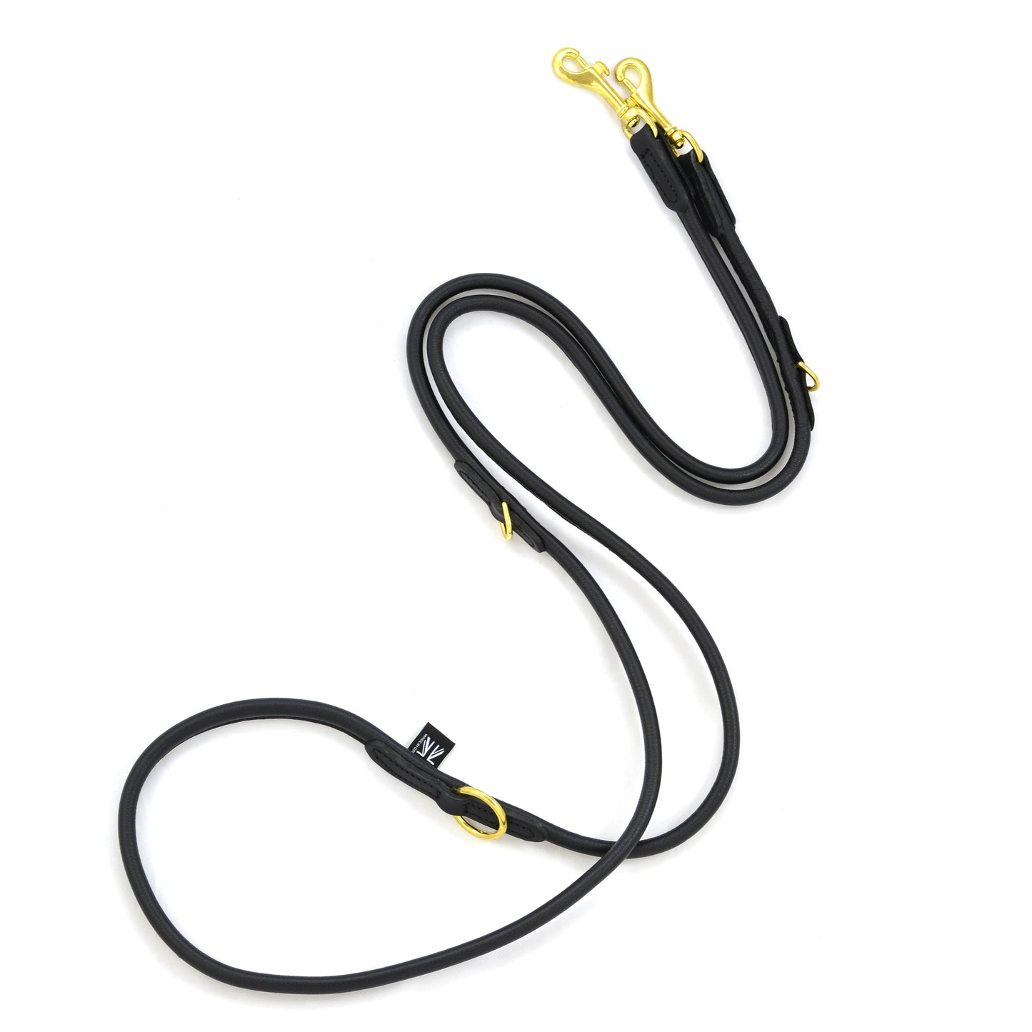 D&H Rolled Soft Leather Adjustable Training Lead