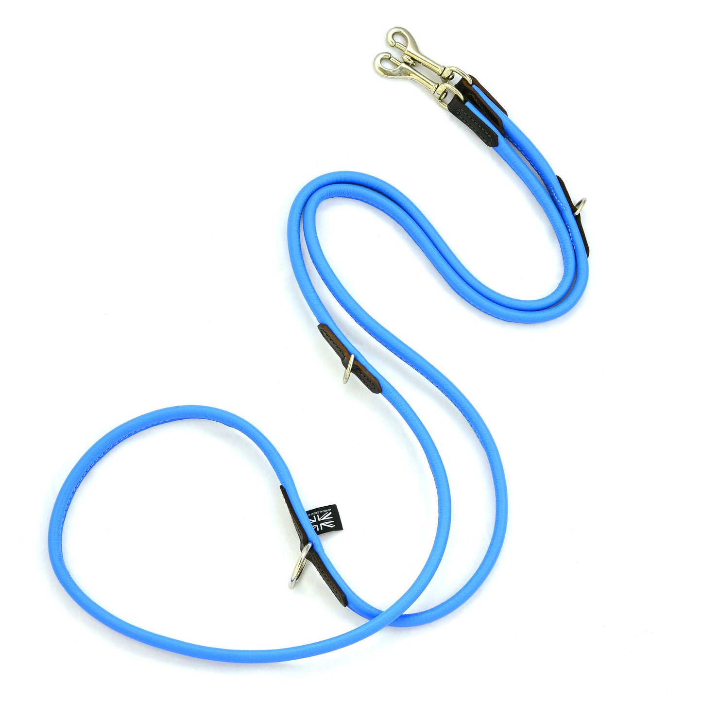 D&H Rolled Soft Leather Adjustable Training Lead